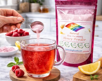 Raspberry Raw Honey Powder: Natural Sweetener for Baking & Skincare