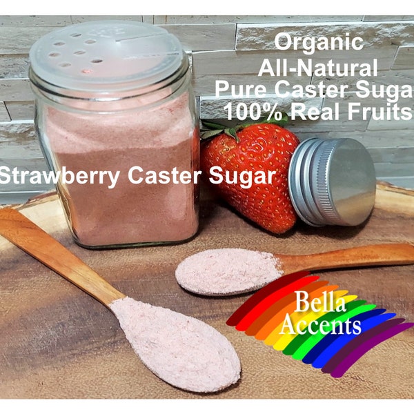 Fruit Caster Sugar Powder Blend - Choose From 11 Fruit Flavor Varieties -Our Gourmet Blend, Mixes and Blends Better Than Regular Sugar