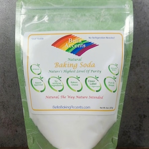Bicarbonato de sodio puro y natural / Producto básico vegano de despensa, ingrediente de etiqueta limpia imagen 6