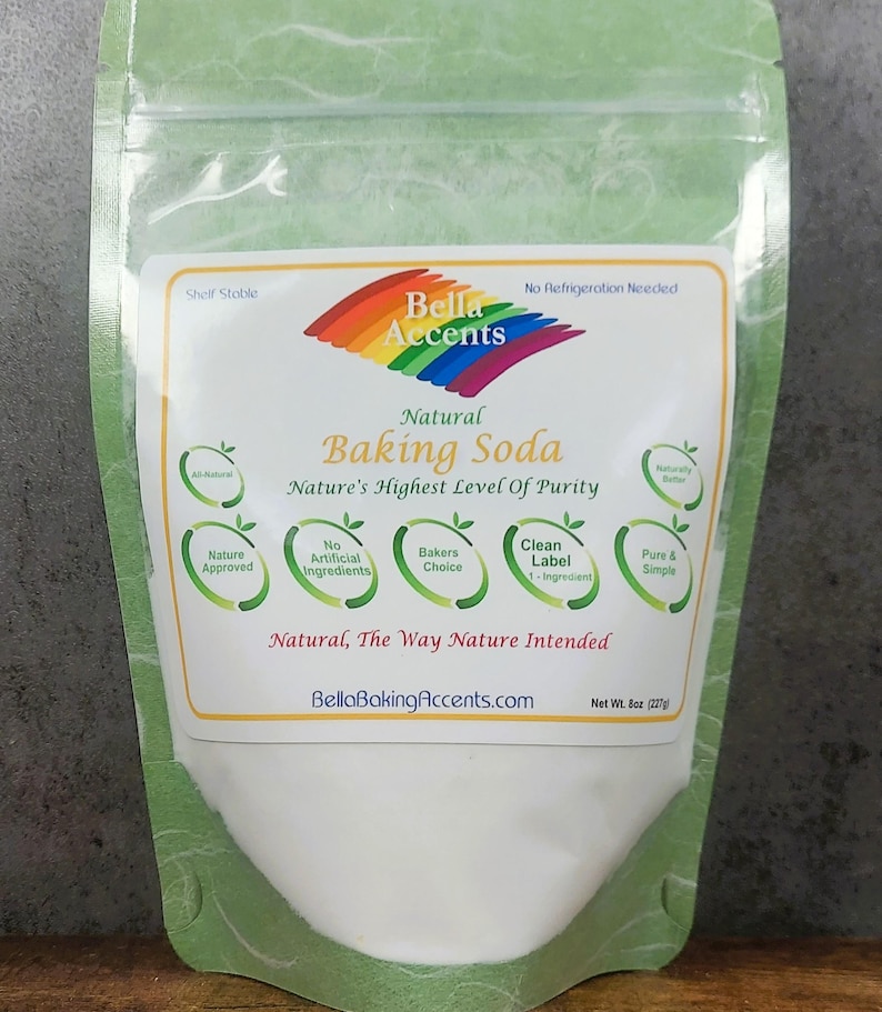 Bicarbonato de sodio puro y natural / Producto básico vegano de despensa, ingrediente de etiqueta limpia imagen 6
