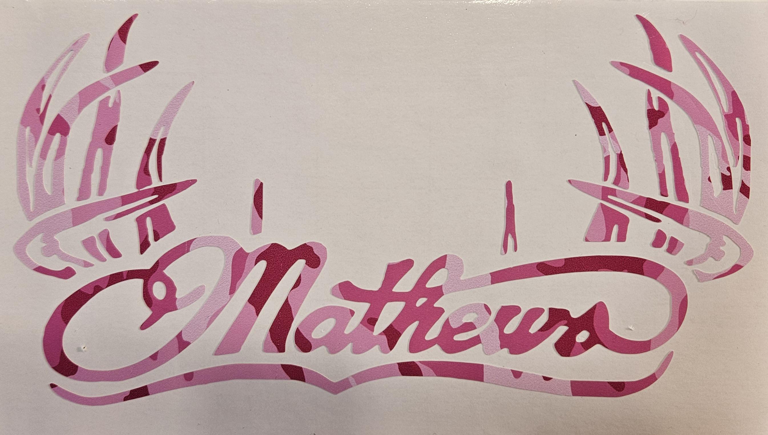 Mathews With Antlers Decal - Etsy