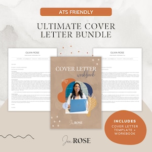 Plantilla de carta de presentación, Google Docs, Microsoft Word, páginas para Mac, que incluyen una carta de muestra, una carta de motivación, un libro de trabajo, compatible con ATS