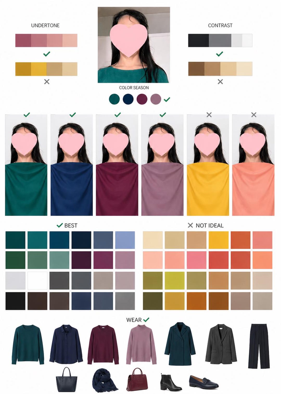 Personal Stylist Color Analysis + 10 Personalized Outfit Styling ...