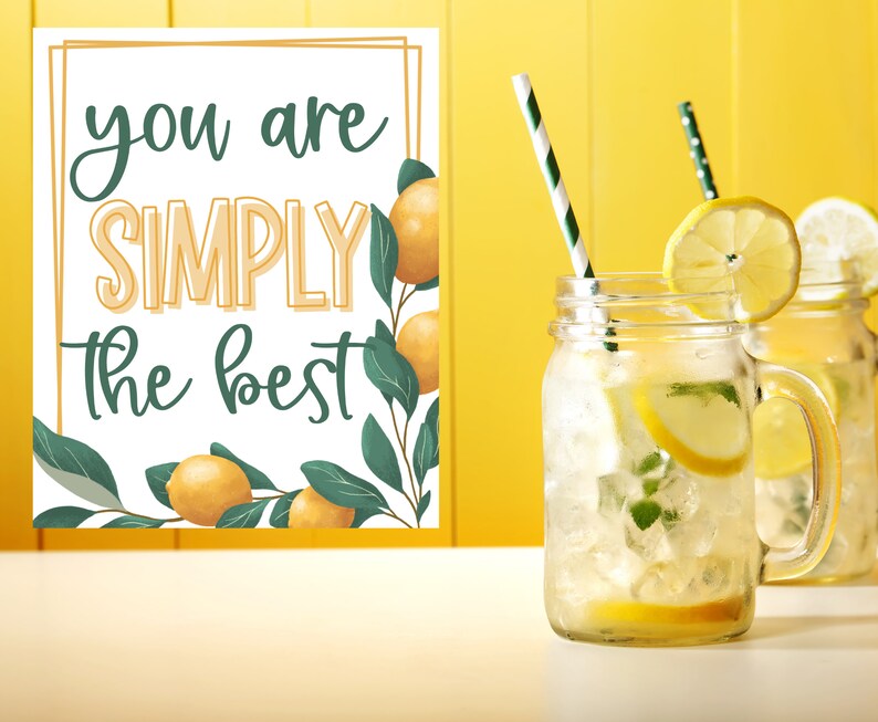 You are simply the best lemonade staff appreciation 8x10 sign etsy
