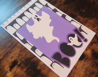 BOO! Ghost Halloween Card - Handmade Crafty