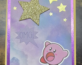 Kirby OMG! Birthday Card