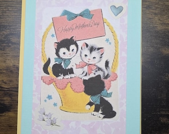 Happy Mother's Day Vintage Kitty Card
