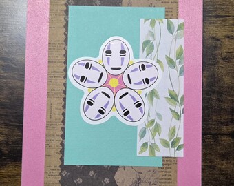 No Face Greeting Card - Studio Ghibli