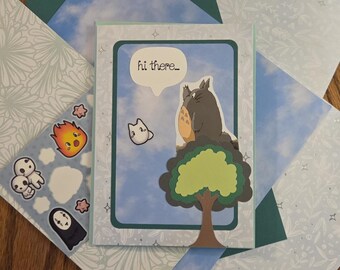 My Neighbor Totoro "Hi There..." Tree Greeting Card - Studio Ghibli