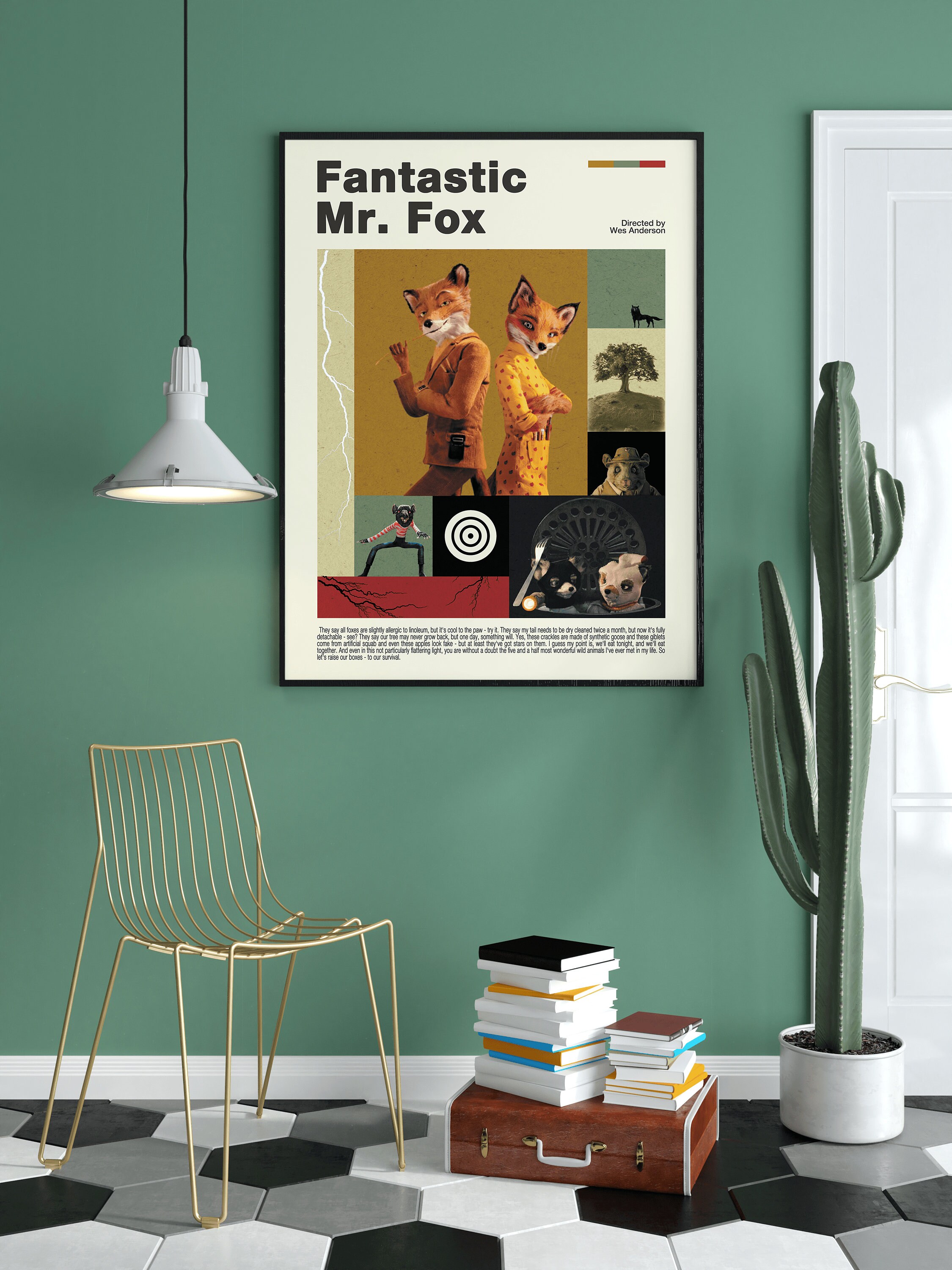 Fantastic Mr. Fox Poster | Wes Anderson | Minimalist Movie Posters