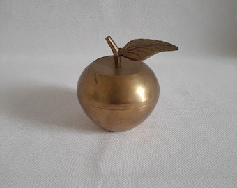 Brass Apple Trinket Box