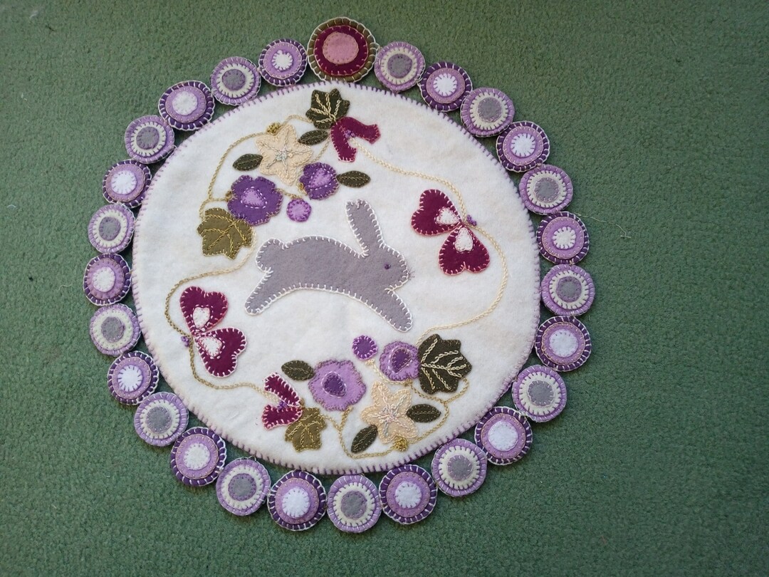 Wool Applique Penny Rug Pdf E-pattern - Etsy Canada