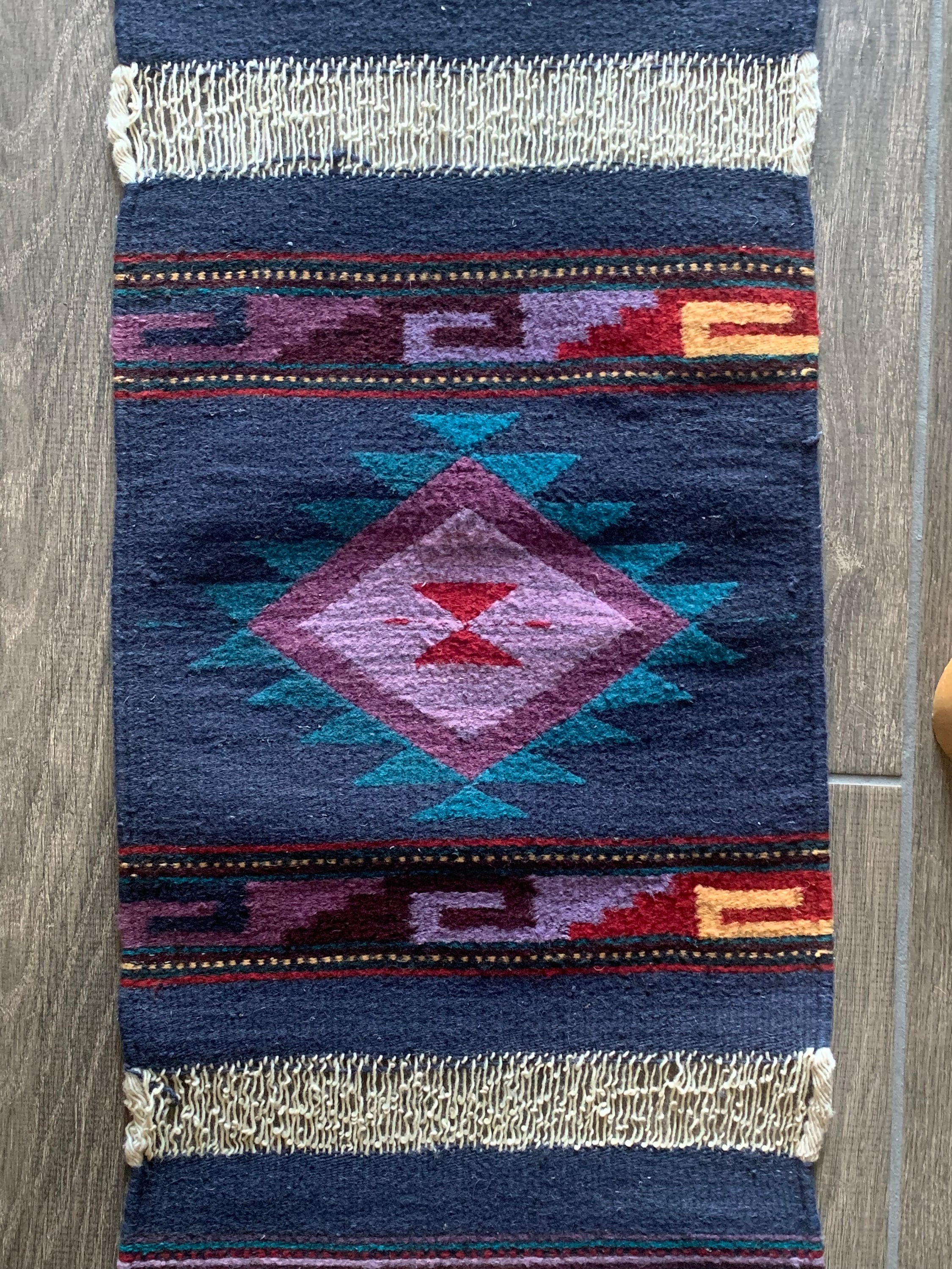 Vintage Zapotec Table Runner,placemats,wool Rug,mexican Rug,navajo Rug