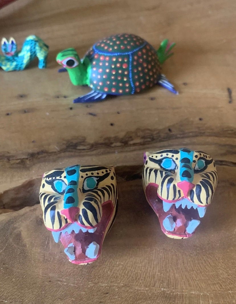 Oaxaca Mexico Hand Painted Wood Carving Oaxacan Folk Art Lot,oaxacan ...