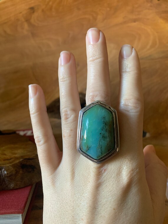 Vintage Peruvian Water Opal Statement Ring,Size 7… - image 4
