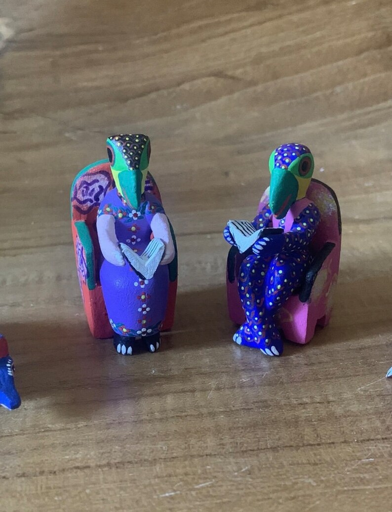 Oaxaca Mexico Hand Painted Wood Carving Oaxacan Folk Art Lot,oaxacan ...