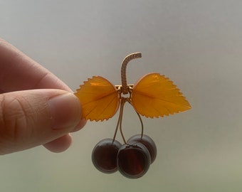 Vintage Cherry Pin, Brooch, Pins, Jewelry,gift for Her,gift