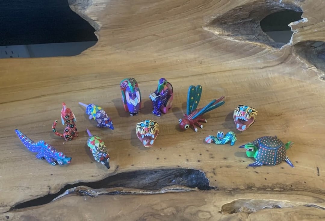Oaxaca Mexico Hand Painted Wood Carving Oaxacan Folk Art Lot,oaxacan ...