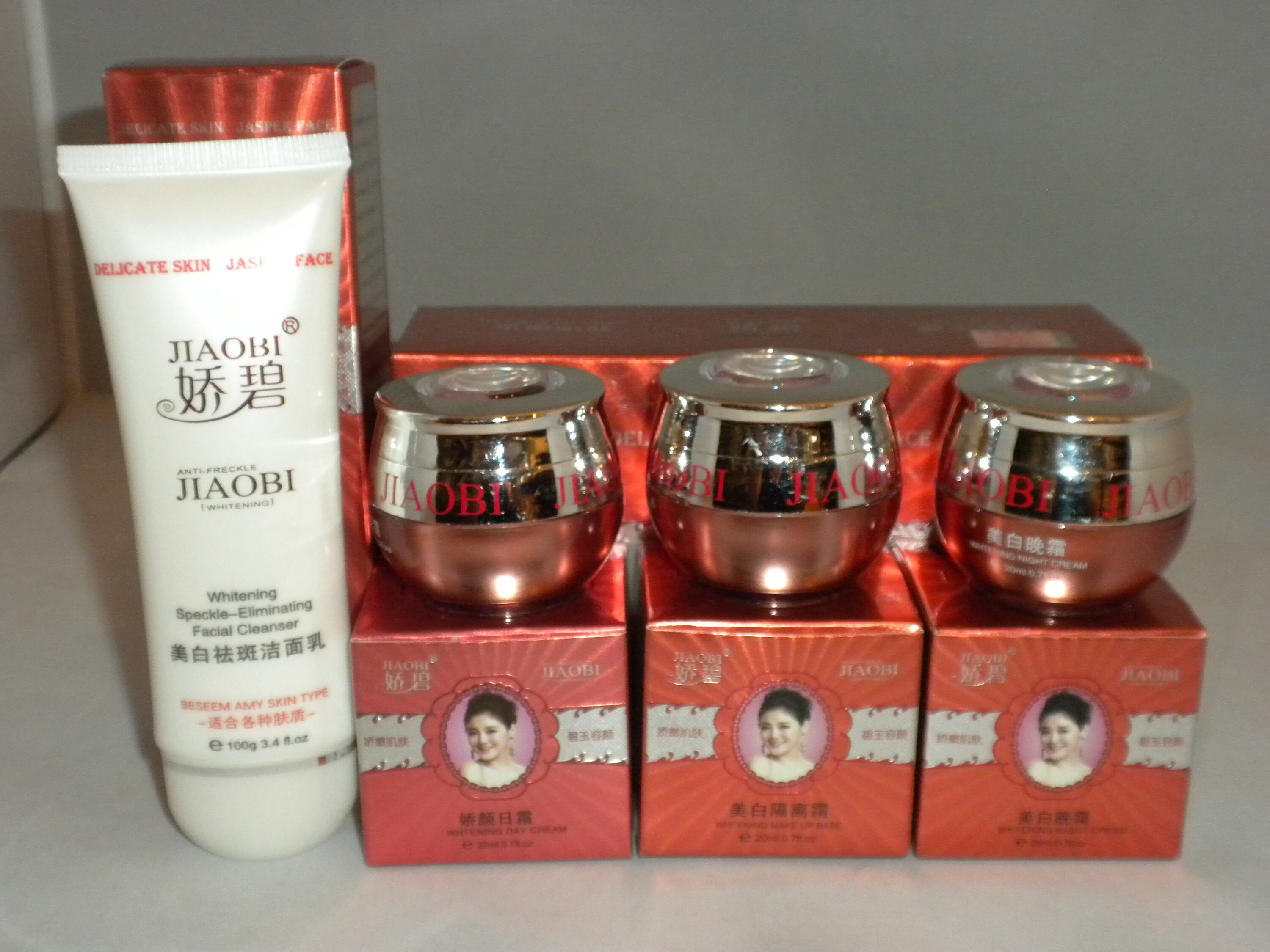 Jiaobi Skin Whitening China Cream Set Of 4