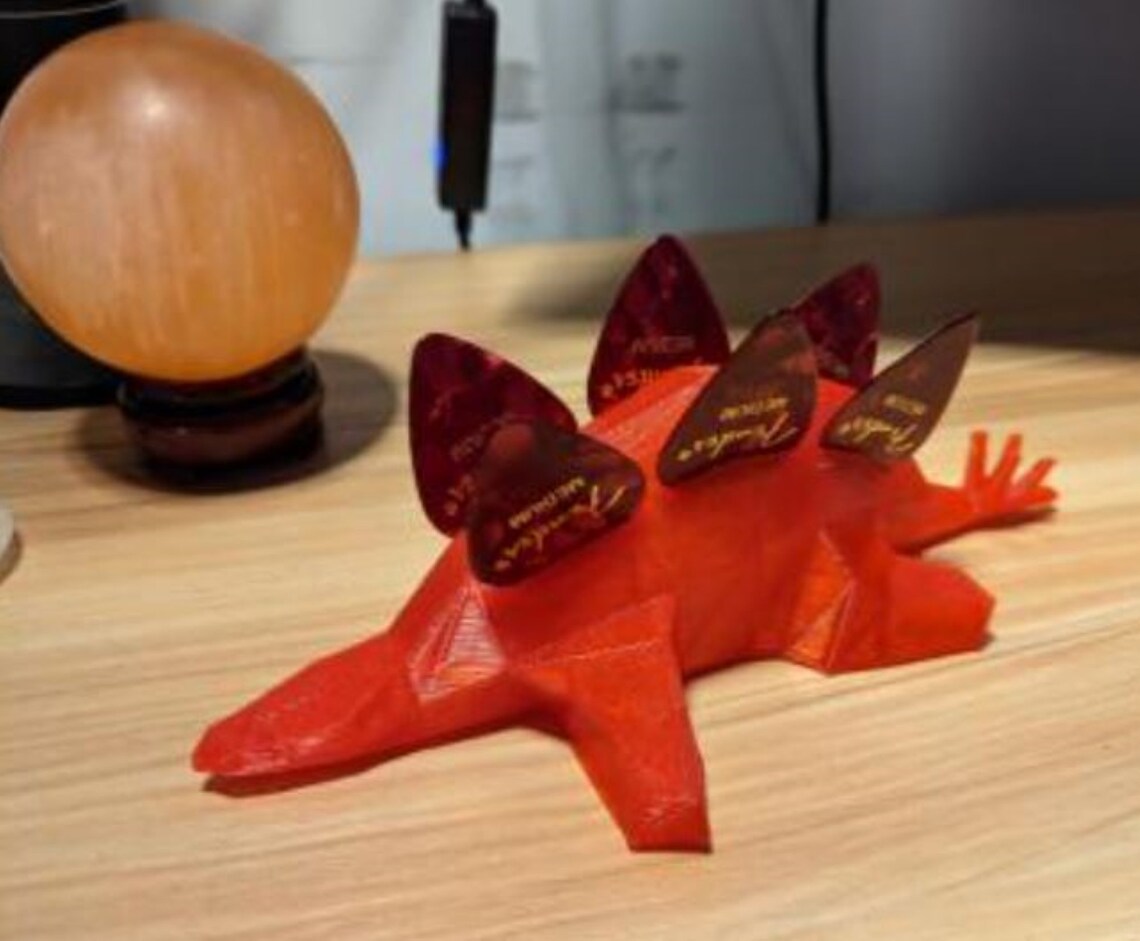 New Custom Stegosaurus Guitar Pick Holder up to 6 Guitar Etsy