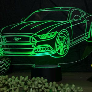 MEGA Mustang LED Night Light, Desk Lamp, Christmas Car Gift
