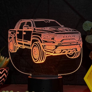 TRX 1500 2500 3500 Heavy Duty Diesel Acrylic LED Night Light, Desk Lamp, Christmas Gift