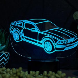 Mustang Acrylic LED Night Light, Desk Lamp