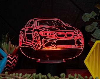 Beamer B Fast M Car W Acrylic LED Night Light, Desk Lamp, Christmas Gift