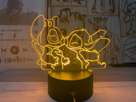 Stitch Anime Led Night Light Acrylic 3d Lamp Bedroom Kids Gift