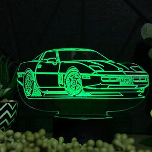 C4 Corvette Acrylic LED Night Light, Desk Lamp