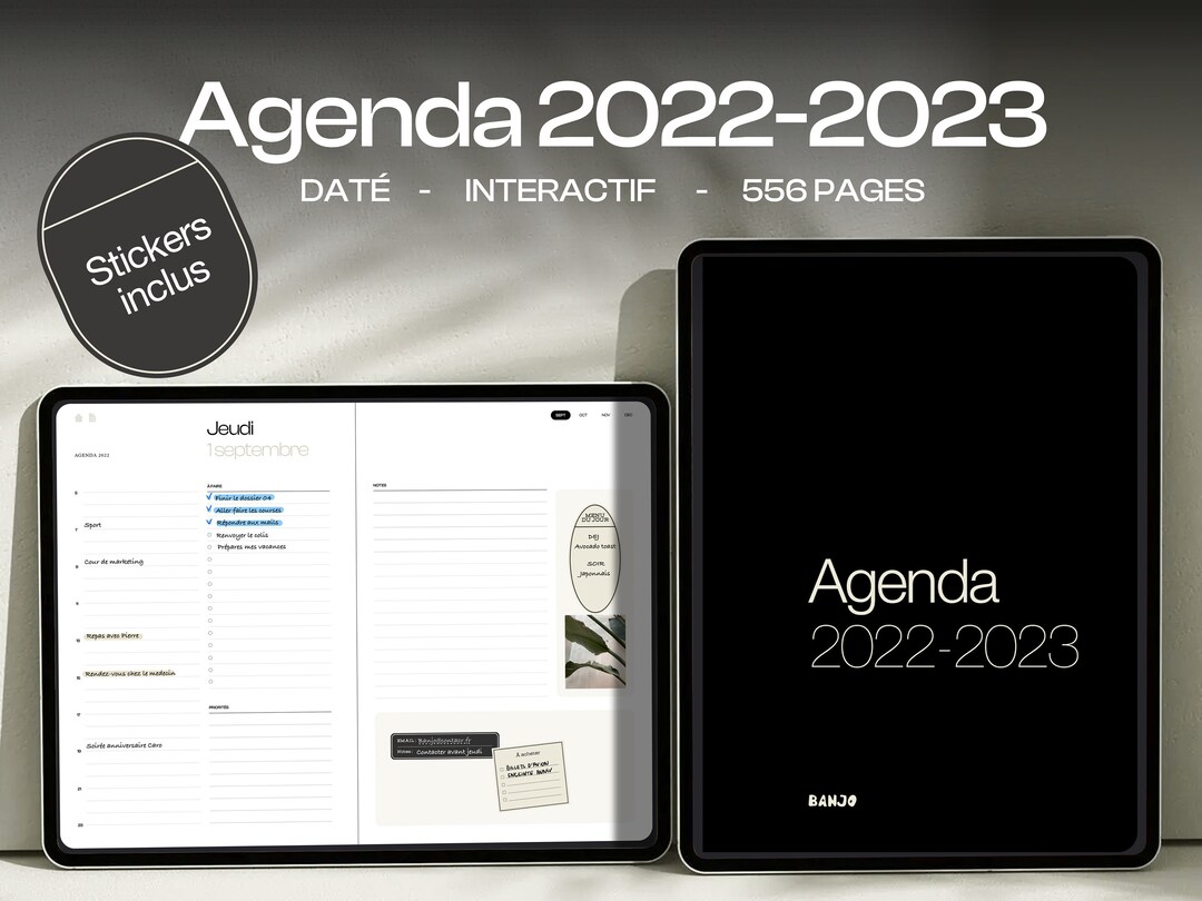 Planificateur numérique - Agenda Planner 2022 - 2023