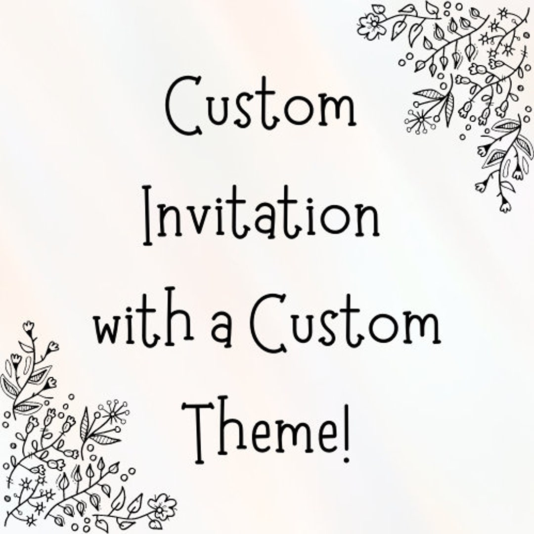 Custom Party Invitation Etsy