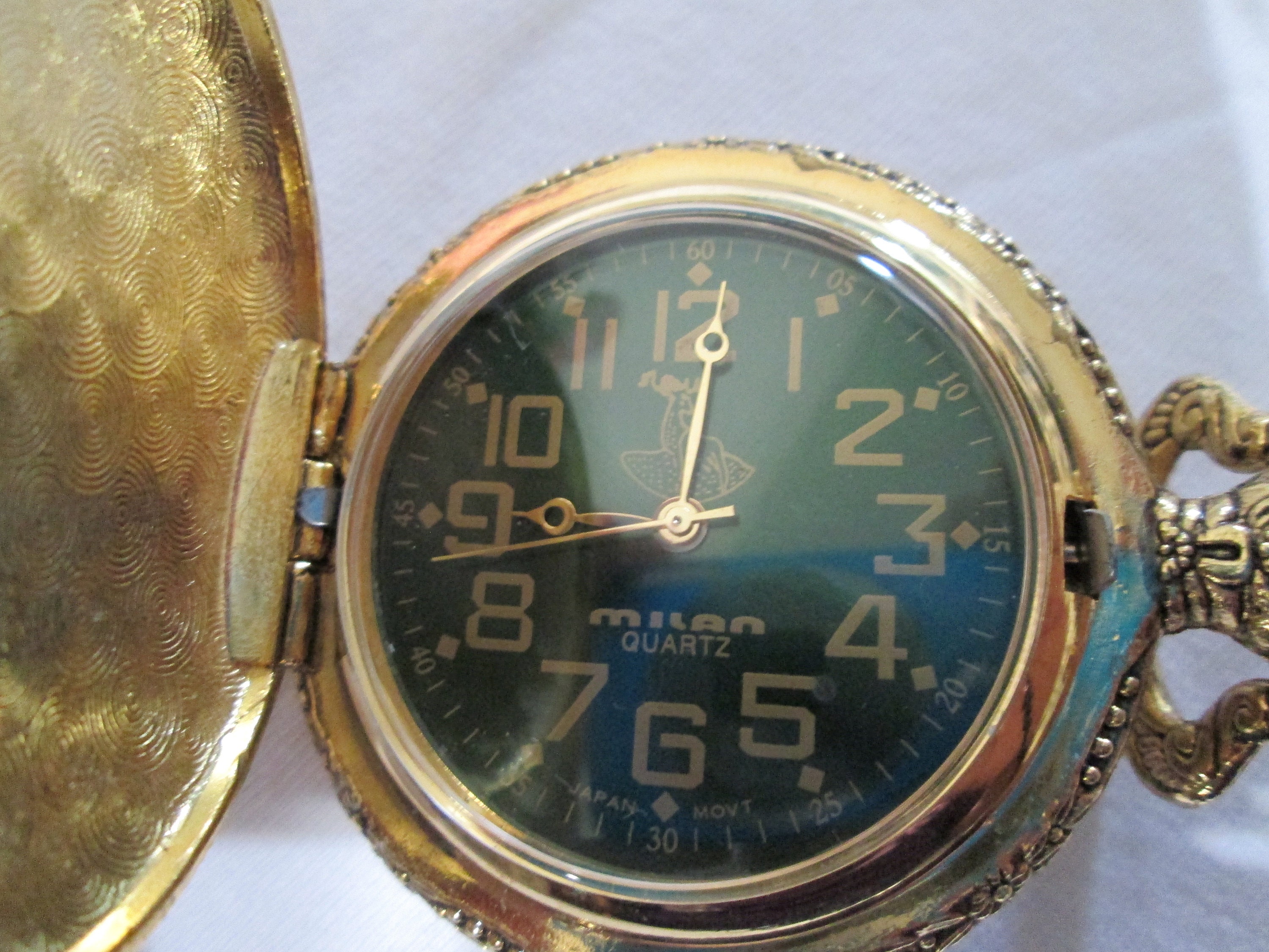 Milan Quartz Pocket Watch Etsy