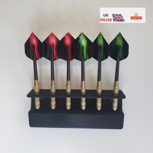 Dart Holder / Display Stand ( wall mounted ) & fixings | holds up to 6 Darts