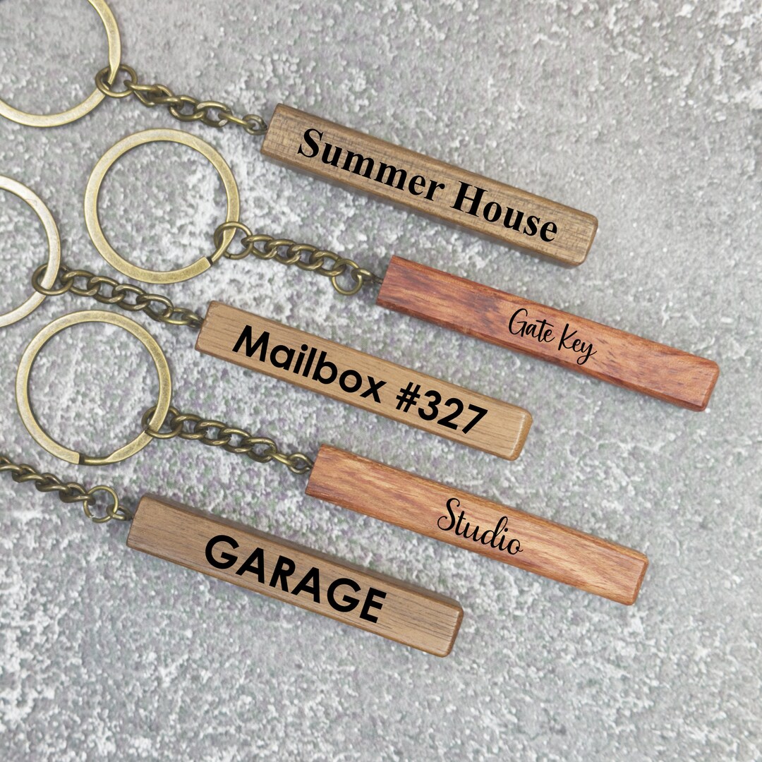 Engraved Location Keychain Custom Mailbox Keychain Custom Etsy
