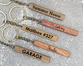 Engraved Location Keychain, Custom Mailbox Keychain, Custom Hotel Keychain, Holiday Let Keychain, Airbnb Keychain, Custom Key Fob