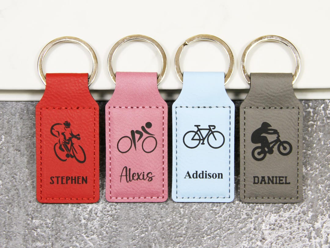 Engraved Custom Cycling Keychain, Cycle Team Gifts, Mountain Bike Gift ...