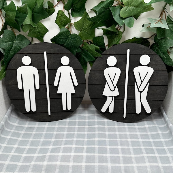 Funny Bathroom Door Signs - Etsy