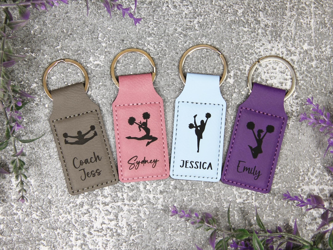 Engraved Custom Cheerleading Keychain, Cheerleading Team Gifts Bulk ...