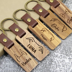 Custom Dog Ear Keychain Engraved, New Puppy Gift, Bulk Gift, Dog Owner Gift Pet Sympathy Gift Personalized Dog Memorial Gift, Dog Lover Gift