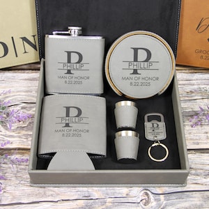 Groomsman Gift Ultimate Groomsman Gift Set with Gift Box Personalized, Custom Groomsman Gift Box, Groomsman Proposal Gift 6 Item Gift Set