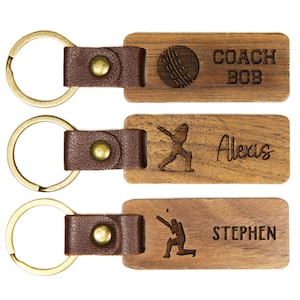 Bulk Discounts - Engraved Custom Cricket Keychain, Cricket Team Gifts Bulk, Cricket Senior Night Gifts, Personalized Cricket Gift