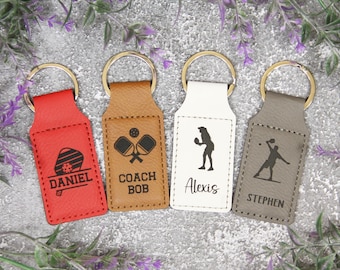 Engraved Custom Pickleball Keychain, Pickleball Team Gifts, Pickleball Senior Night, Personalized Pickleball Gift, Bulk Discounts
