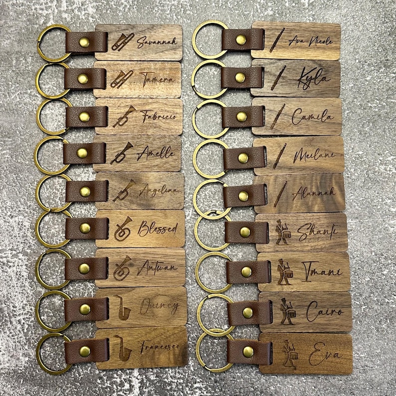 Llavero de banda personalizado, regalos de banda de secundaria al por mayor, regalos para la noche de graduación de la banda de música, regalo para el profesor de banda, regalo de la guardia de color imagen 7