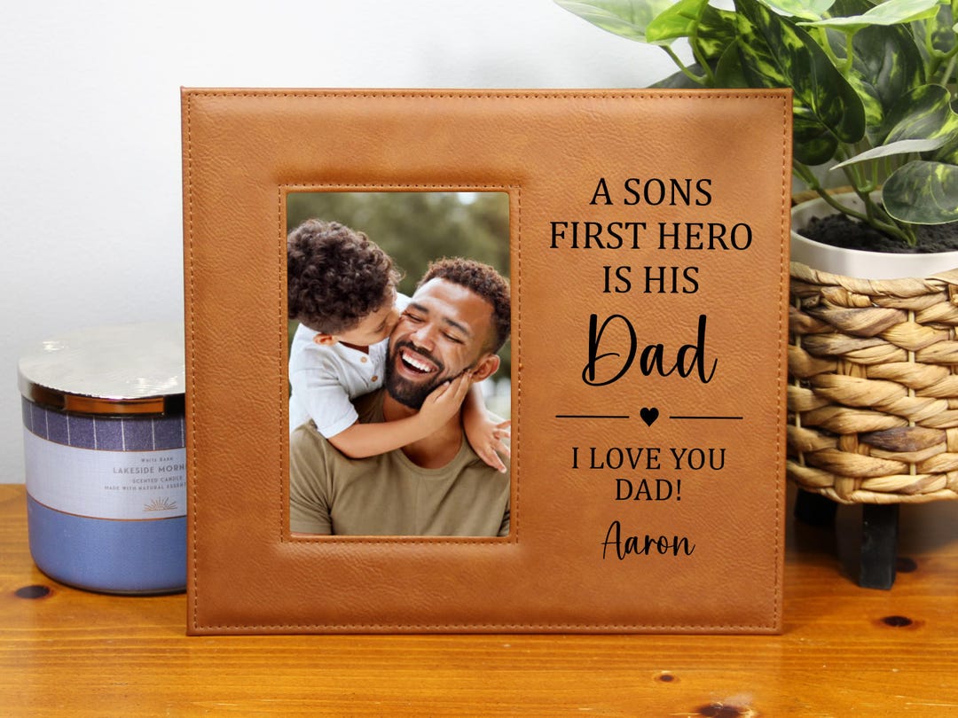 Personalized Fathers Day Gift Picture Frame, Birthday Gift for Dad ...