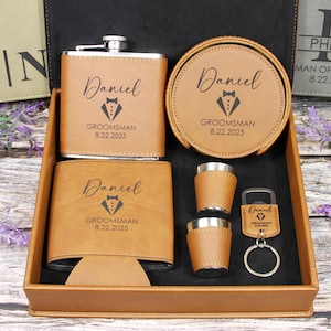 Groomsman Gift Ultimate Groomsman Gift Set with Gift Box Personalized, Custom Groomsman Gift Box, Groomsman Proposal Gift 6 Item Gift Set