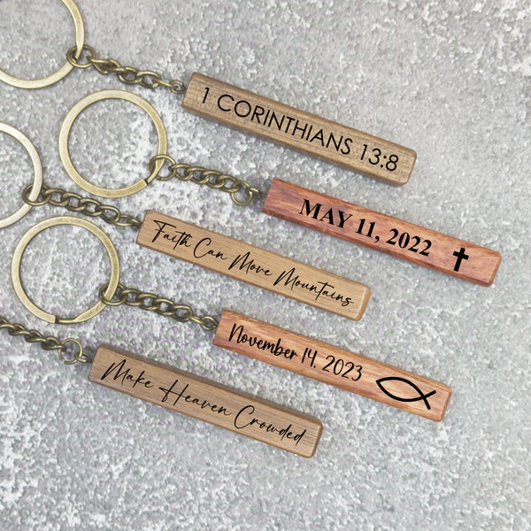 Engraved Religious Keychain, God Is Greater Than The Highs And Lows, Personalized Baptism Gift, Personalized Confirmation Gift