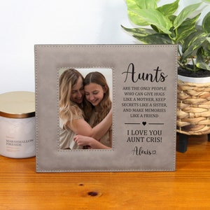 Engraved Personalized Gift for Aunt, Niece Nephew Aunt Picture Frame, Birthday Gift for Aunt, Christmas Gift for Aunt, Best Aunt Ever