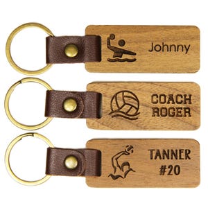Bulk Discounts - Engraved Custom Water Polo Keychain, Water Polo Team Gift Bulk, Water Polo Senior Night Gifts, Personalized Water Polo Gift
