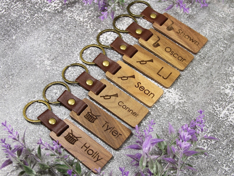 Llavero de banda personalizado, regalos de banda de secundaria al por mayor, regalos para la noche de graduación de la banda de música, regalo para el profesor de banda, regalo de la guardia de color imagen 5